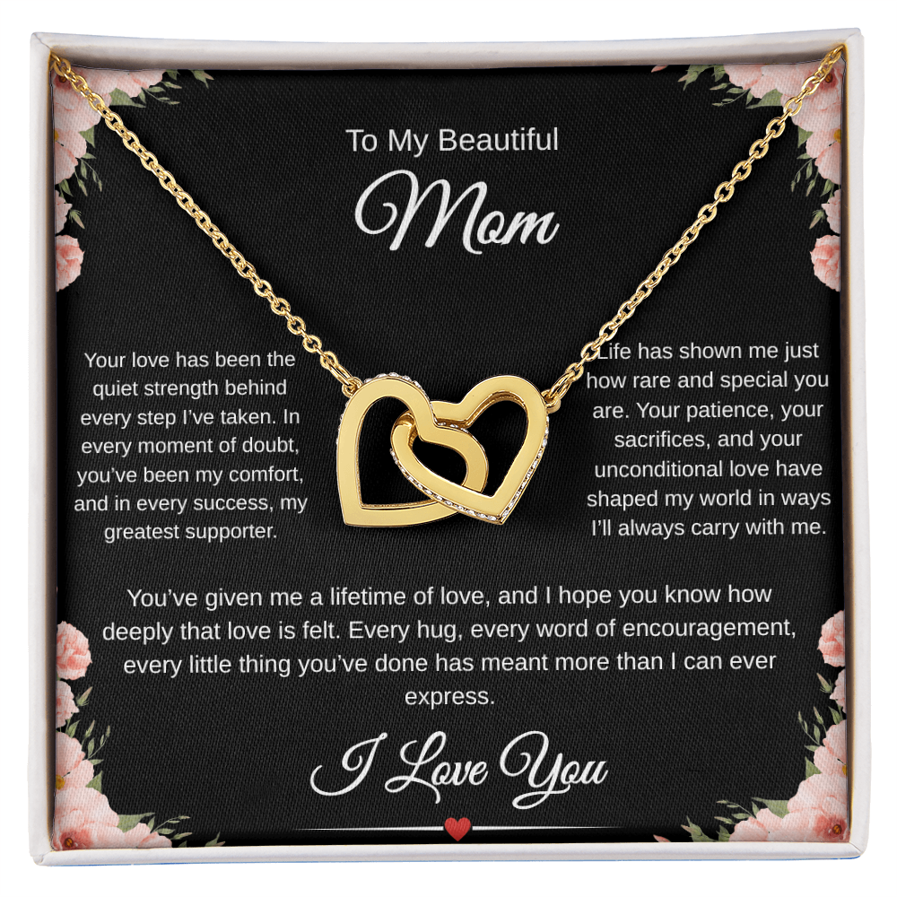 Intertwined Hearts Necklace-A Gift for Love For Mom