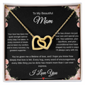Intertwined Hearts Necklace-A Gift for Love For Mom