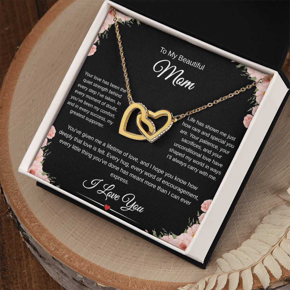 Intertwined Hearts Necklace-A Gift for Love For Mom
