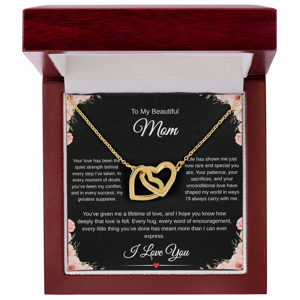 Intertwined Hearts Necklace-A Gift for Love For Mom