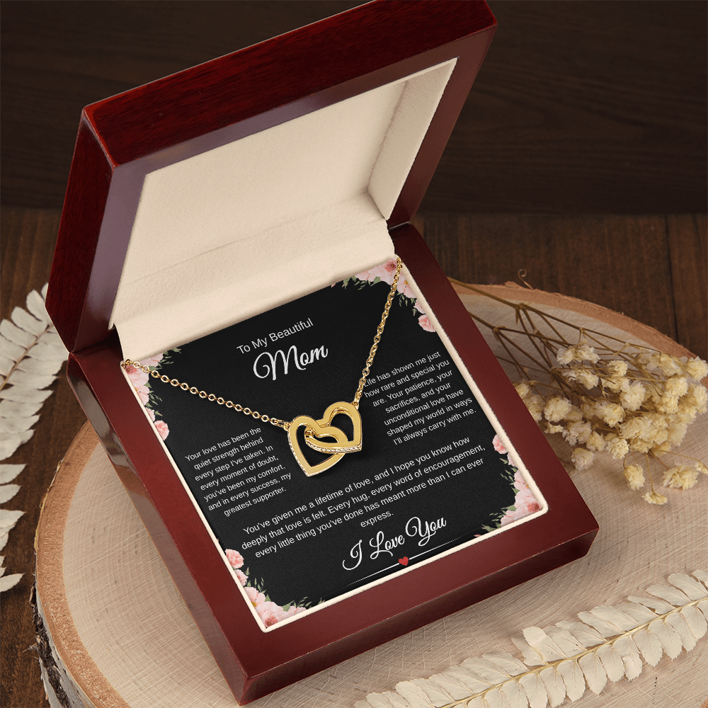 Intertwined Hearts Necklace-A Gift for Love For Mom