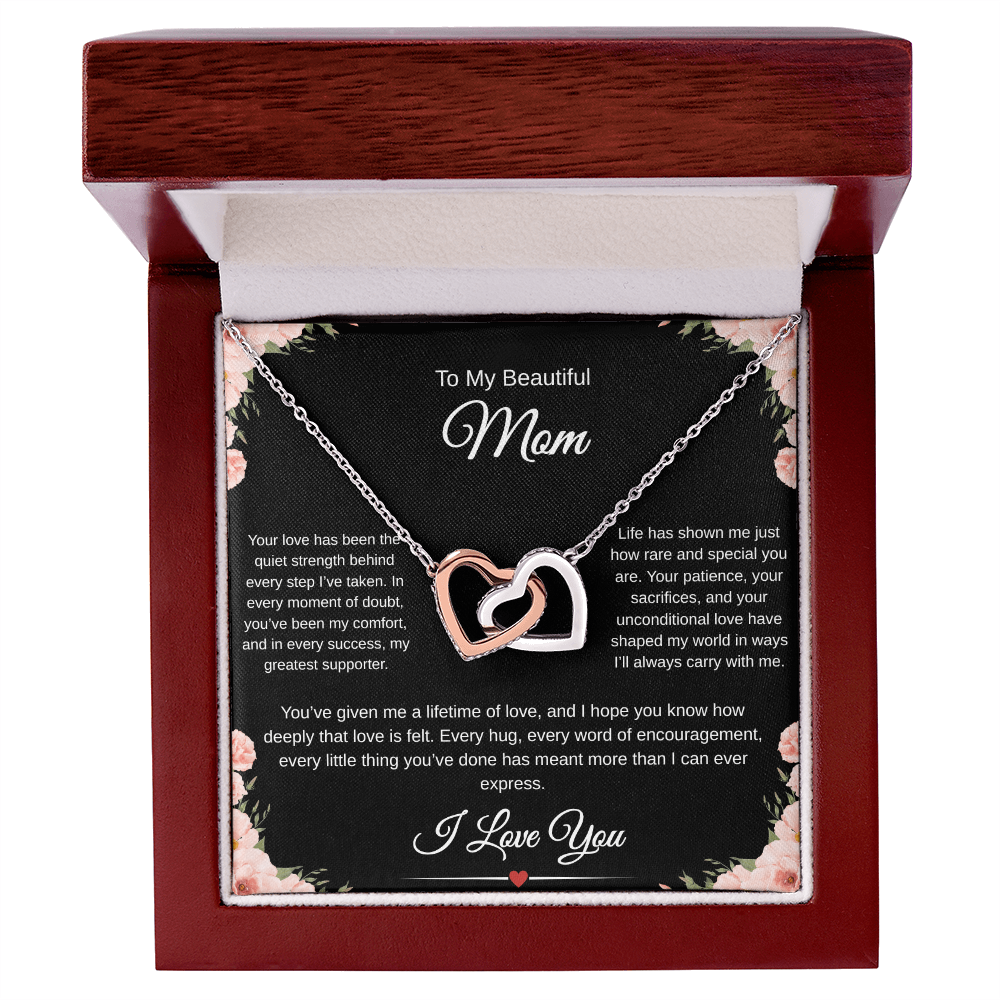 Intertwined Hearts Necklace-A Gift for Love For Mom