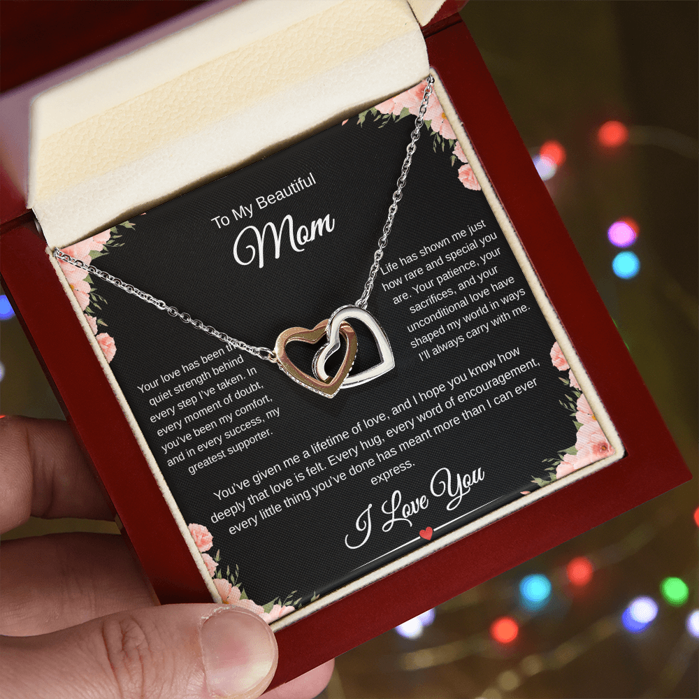 Intertwined Hearts Necklace-A Gift for Love For Mom
