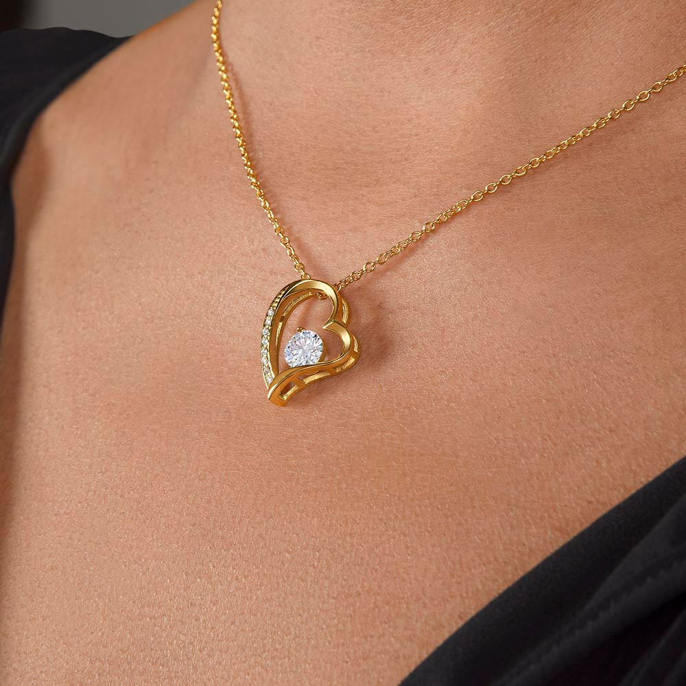 A Mothers Love Shines Forever-Heart Necklace Gift