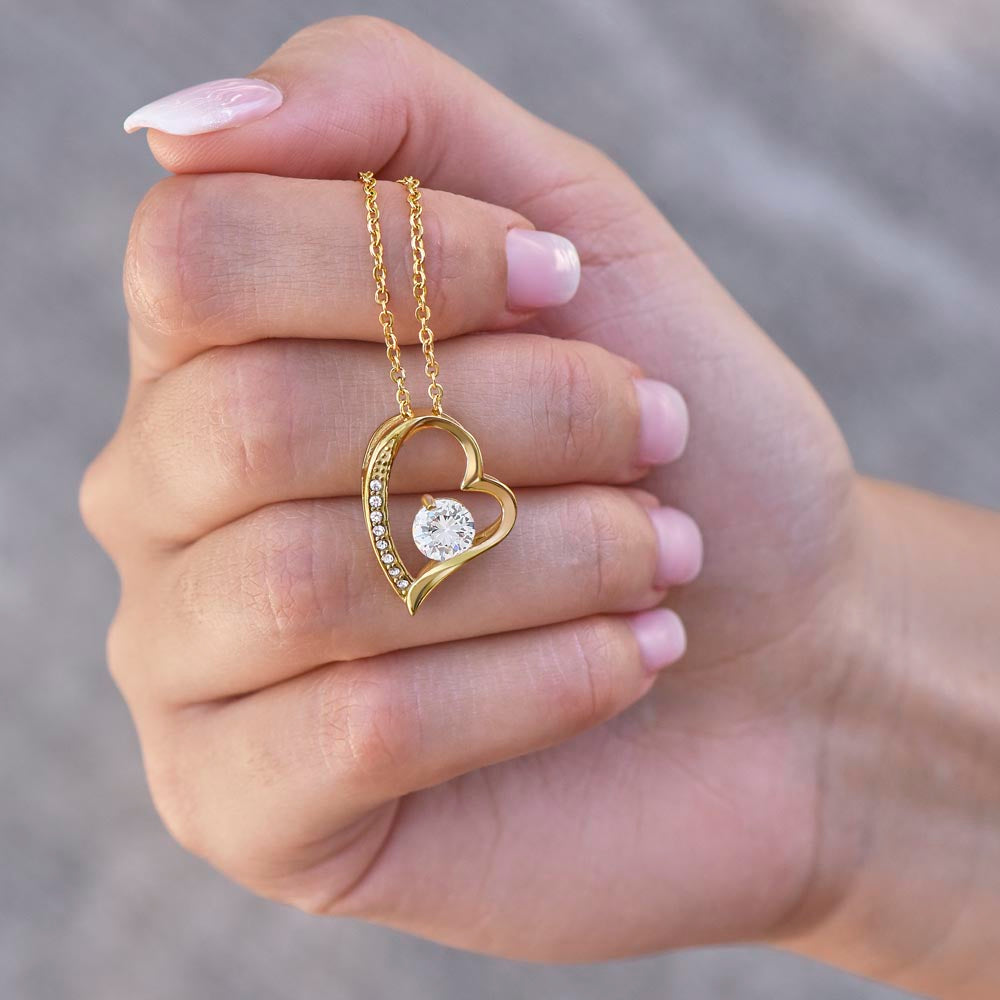 A Mothers Love Shines Forever-Heart Necklace Gift